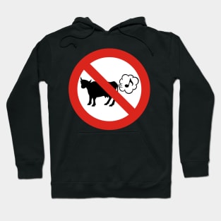 No Farting Cow Sign Hoodie